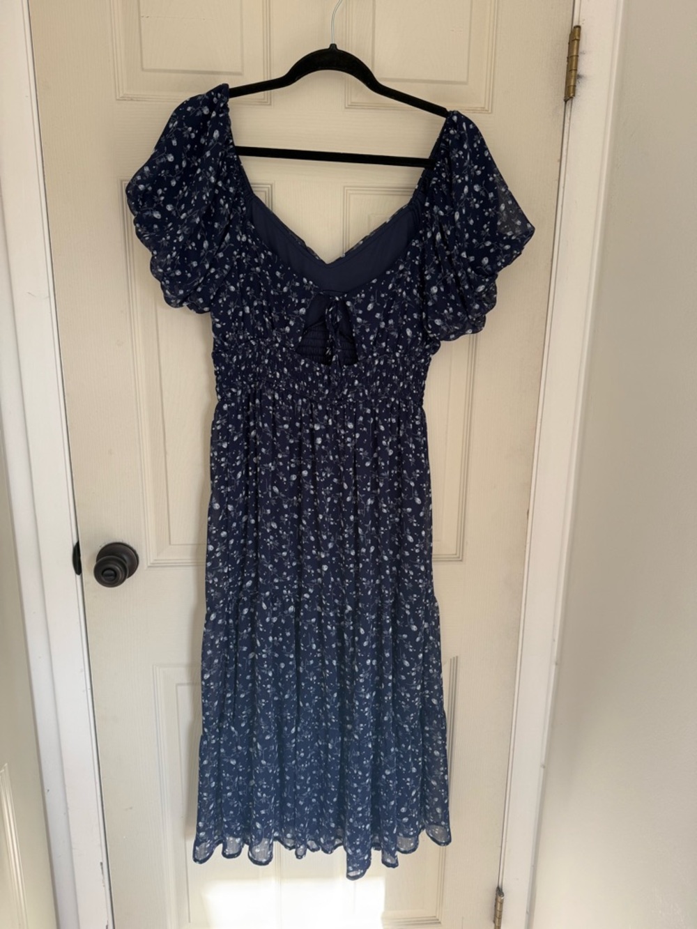 Navy Blue Floral Dress Altar’d State - Picture 5 of 6